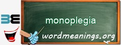 WordMeaning blackboard for monoplegia